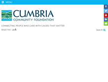 Tablet Screenshot of cumbriafoundation.org